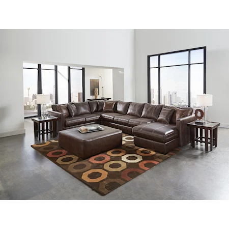 Sectional Sofa with Six Seats (one is a chaise)